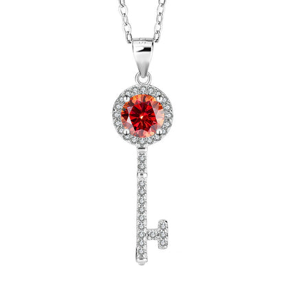 S925 Sterling Silver Key Necklace Pendant