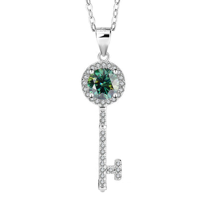 S925 Sterling Silver Key Necklace Pendant